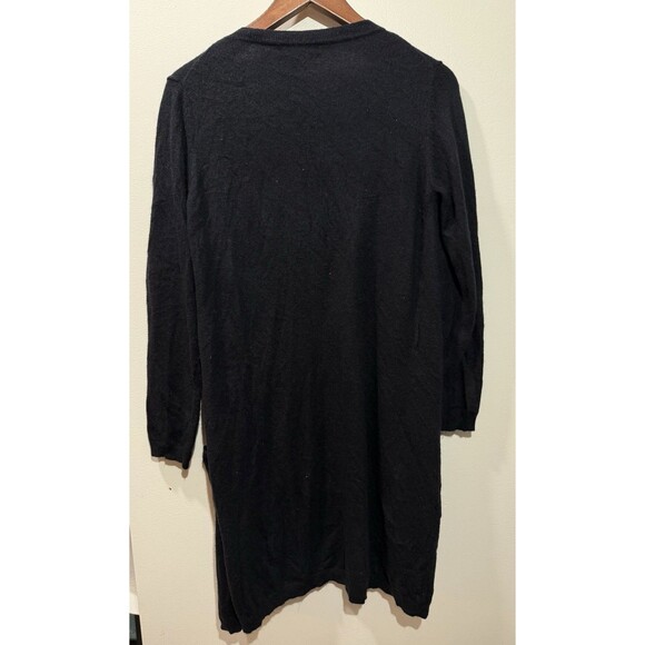 BCBG Max Azria Sweater Cardigan Angora Wool Blend Black Long Size Small - Picture 2 of 6
